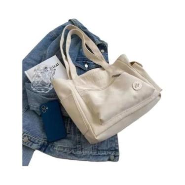 Imagem de Bolsa Tote Feminina de Lona - Grande Capacidade, para Estudantes e Via