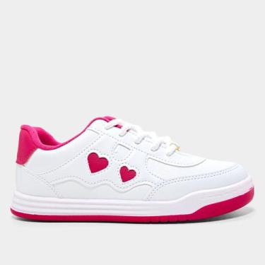 Imagem de Tênis Infantil Molekinha Menina, Branco, Pink, 33