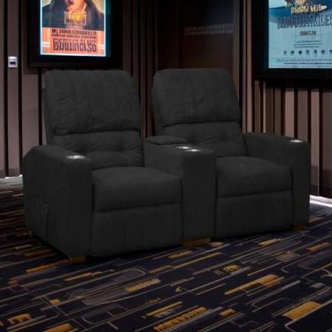Imagem de Poltrona do Papai Dupla Reclinável Real Sala Cinema Bouclê - SOFA STOR