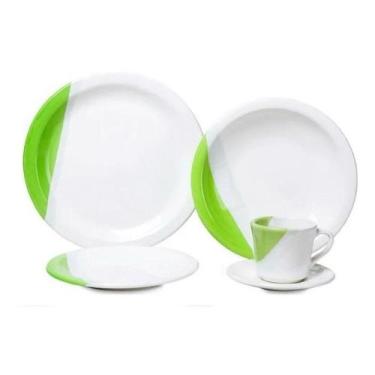 Imagem de Jogo de jantar Louças pratos e xícaras 20 peças completo de cerâmica L