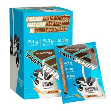 Imagem de Tasty Whey Sachê Cookies e Cream (12 unid. 34g) - Adaptogen