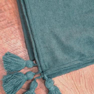 Imagem de Manta sofa peseira cama boucle macia 1,70x1,40 verde escuro - CIA DAS 
