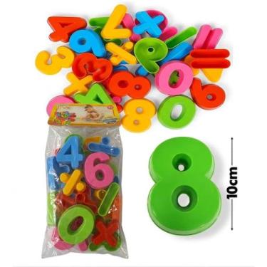 Imagem de Forminhas Números e Sinais Infantil 30 Peças Grandes 10Cm Coloridas Br