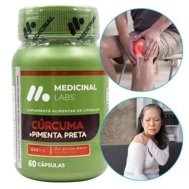 Imagem de Cúrcuma Pimenta Preta Vitamina C Ultra 520 Medicinal Labs 60 Capsulas Original-Unissex