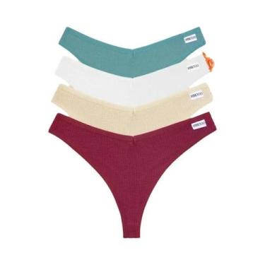 Imagem de Conjunto De Calcinhas De Algodão Waffle Para Mulheres, Sexy, Com Cintu