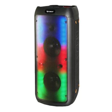 Imagem de Caixa de Som Sumay 5968 Light Box Full LED Portátil Bluetooth FM 7200mah 800W C/ Contro...