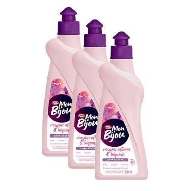 Imagem de kit 3 Lava Roupa Líquido Roupas Intimas Mon Bijou 300ml