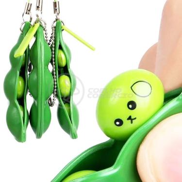 Imagem de Chaveiro Brinquedo Antiestresse Chaveiro Ervilha Fidget Toy para Aliviar Estresse e Ans...