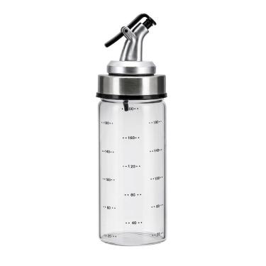 Imagem de Galheteiro Bico Dosador Marcador 200ML para Temperos em Vidro Borossilicato Transparente Yangzi