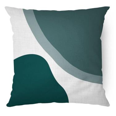 Imagem de Capa para Almofada Orgânica 43cm X 43cm Authentic Verde/ Branco