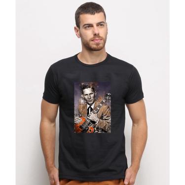 Imagem de Camiseta masculina Preta algodao Neil Young Musico Rock N Roll Arte