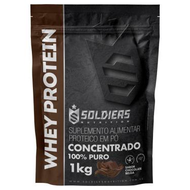 Imagem de Whey Protein Concentrado 1kg - Chocolate - Importado - Soldiers Nutrition-Unissex