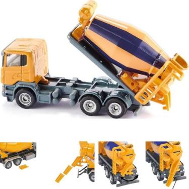 Imagem de Miniatura Caminhão Betoneira Scania Siku 187 Metal Escala HO Construçã