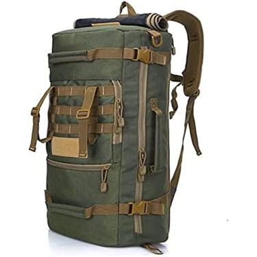 Imagem de Mochila De Caminhada À Prova D'água 50L Mochilas Táticas Militares Molle Mochila De Acampamento Mochila Bolsa De Ombro Para Viagens Ao Ar Livre Pesca Caça Escalada,Verde