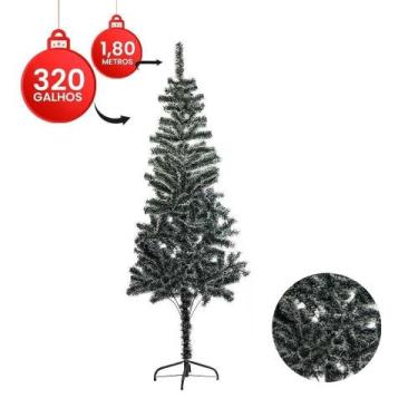 Imagem de Árvore de Natal Pinheiro Luxo 1,80 Altura 320 Galhos Nevados - Wincy -