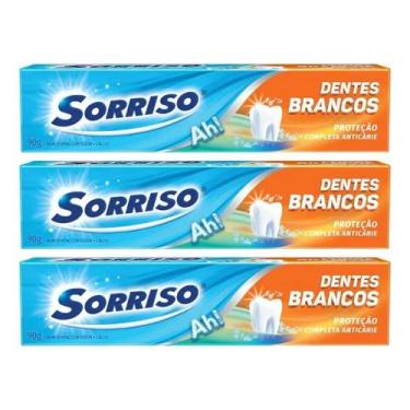 Imagem de Kit C/3 Creme Dental Sorriso Dentes Brancos 90g