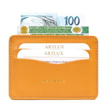 Imagem de Porta Cartão e CNH em Couro Artlux 3062 -, Mostarda