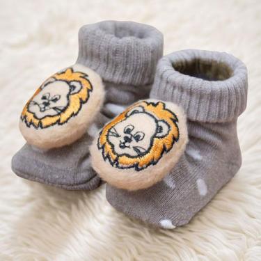Imagem de Par De Pantufas Leãozinho Para Bebê - Aconchego No Inverno F131 - Era 