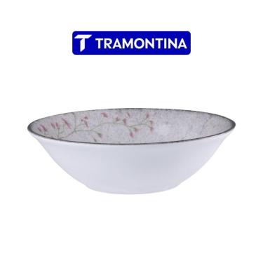 Imagem de Tigela Bowl Floralis para Servir Porcelana Resistente a Micro-ondas para Cozinha Branco Tramontina