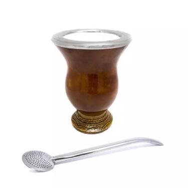 Imagem de Conjunto Cuia para Chimarrão Simples com Bomba  Garibaldi