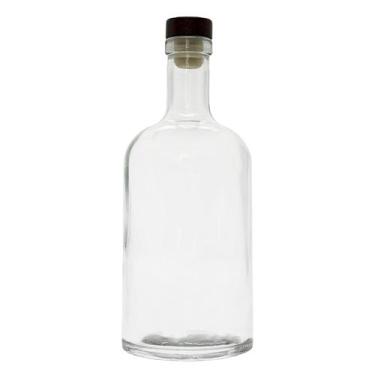 Imagem de Garrafa de Vidro Transparente com Rolha 750ml - WebBar