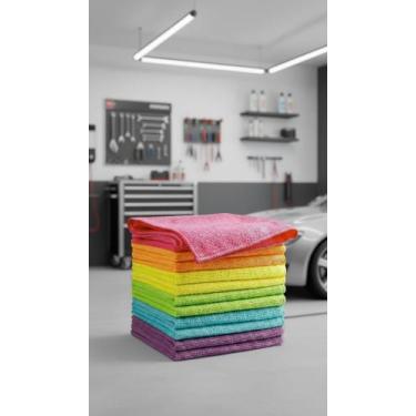 Imagem de Kit 12 Panos de Microfibra Multiuso 35x55cm - Congratulations Store