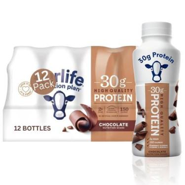 Imagem de Shake proteico sabor chocolate ao leite 340 ml pacote com 12 - Marca P
