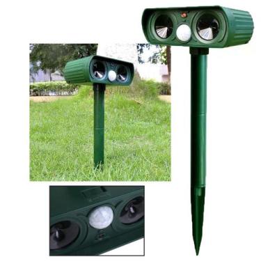 Imagem de Repelente Solar Ultrassônico Espanta Pragas Pombos Ratos Gambas Jardim
