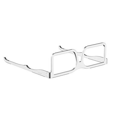 Imagem de Suporte ergonômico de alumínio para laptop, suporte de óculos criatividade, suporte de computador para notebook de 10 a 15,6 polegadas, branco