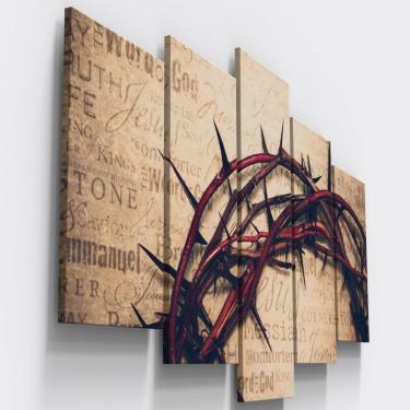 Imagem de Quadros Decorativos Coroa de Espinhos Jesus Sala 