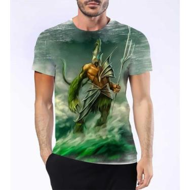 Imagem de Camiseta Camisa Poseidon Deus Dos Mares Oceano Mitologia 5 - Estilo Kr