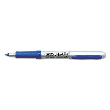 Imagem de BIC Marcador permanente de ponta ultrafina GPMU11BE, azul marinho, dúzia