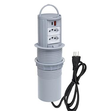 Imagem de Kit Torres De Tomadas Manual Alça 2 Tom 10A 2 e 3USB 5.2A