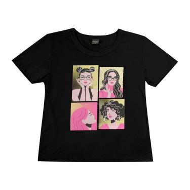 Imagem de T-Shirt Feminina Rovitex Teen Preto