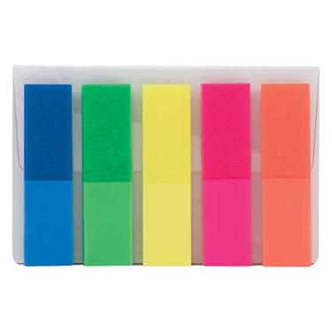Imagem de Advantus Marcadores autoadesivos, 3,5 x 1,2 cm, 5 blocos de 25, cores sortidas transparentes (Z20939)
