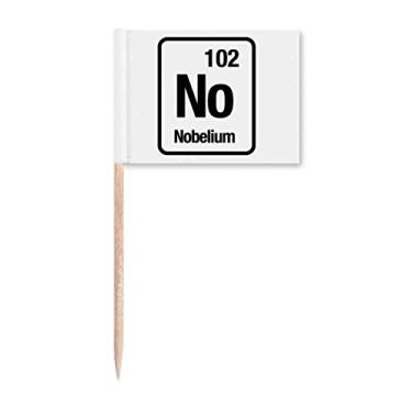 Imagem de No Nobelium Checal Element Checal Chem Bandeiras Marcador Topper Decoração de Festa