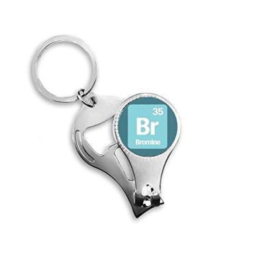 Imagem de Br Bromine Chemical Element Science Nail Nipper Ring Chaveiro Abridor de Garrafas Cortador
