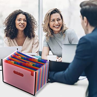 Imagem de LUGU Pasta de arquivo expansível de 24 bolsos izador de arquivos Acco ian A4 Tamanho Carta izador de documentos Cor do arco- pa Home Office School