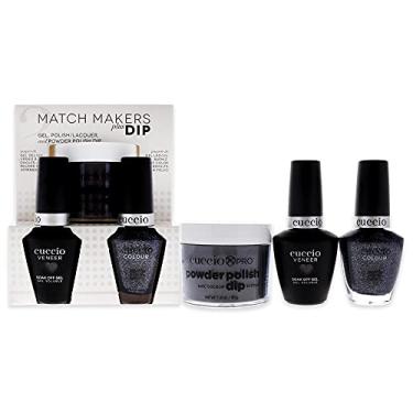 Imagem de Match Makers Plus Dip – Rolling Stone da Cuccio para mulheres – 3 peças de sistema de polimento em pó profissional de 45 g, gel de imersão folheado de 12 g, esmalte colorido de 12 g