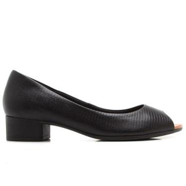 Imagem de Sapato Usaflex Comfort Peep Toe Preto