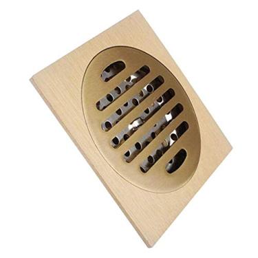 Imagem de Piso Dreno Chuveiro Piso Dreno Piso Dreno Banheiro Banheiro Filtro de esgoto Latão Metal Desodorante À prova de insetos Faixa de drenagem de piso de grande deslocamento Multiuso