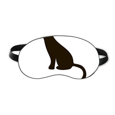 Imagem de Black Cat Cute Animal Portrayal Sleep Eye Shield Soft Night Blinfold Shade Cover