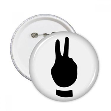 Imagem de Dois gestos silhueta padrão pino redondo distintivo decoração roupas 5 peças presente