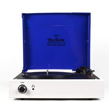 Imagem de Vitrola Toca Discos Treasure Blue Royal White com software de gravação para MP3