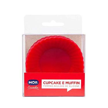Imagem de Cupcake e Muffin Formas Avulsas Silicone, Mor, Vermelho, 12 Unidades