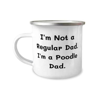 Imagem de Best Poodle Dog s, I'm Not a Regular Dad. I'm a Poodle Dad, Unique Idea Birthday 355 ml Caneca de acampamento para amantes de cães