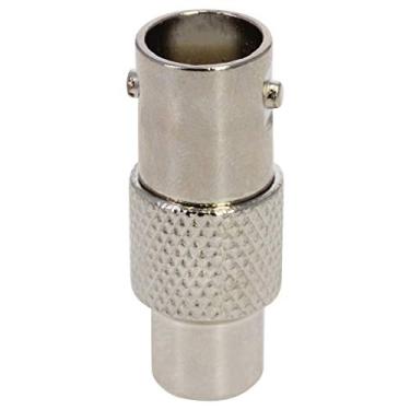 Imagem de Bettomshin 1 peça BNC fêmea para RCA fêmea conector adaptador coaxial RF para antenas dispositivos LAN sem fio liga de zinco reto