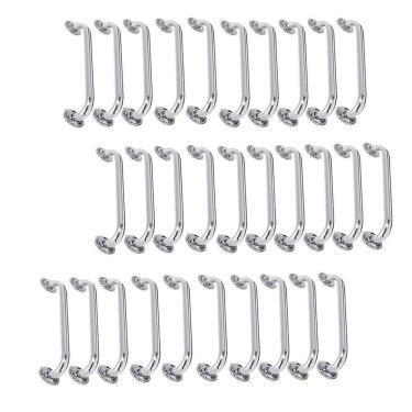 Imagem de Alça De Apoio 50cm Barra Inox Kit 30 Unidades Banheiro Corrimao Acessibilidade
