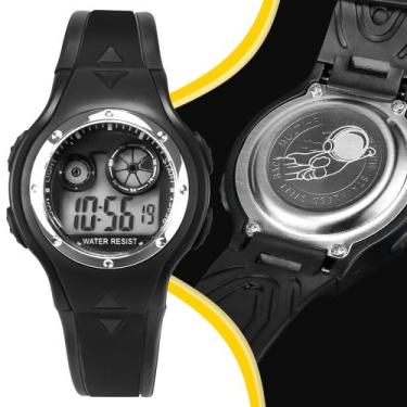 Imagem de Relogio Infantil Digital Pulseira ajustavel Silicone - Orizom, Amarela