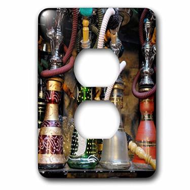 Imagem de 3dRose (lsp_257868_6) Capa de tomada de 2 tomadas Espanha, Andaluzia, Granada. Narguilés marroquinos à venda em uma pequena loja